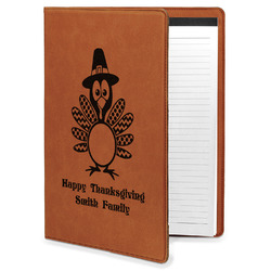 Happy Thanksgiving Leatherette Portfolio with Notepad (Personalized)
