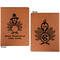 Happy Thanksgiving Cognac Leatherette Portfolios with Notepad - Small - Double Sided- Apvl