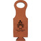 Happy Thanksgiving Cognac Leatherette Wine Totes - Single Front