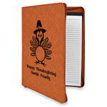 Happy Thanksgiving Leatherette Zipper Portfolio with Notepad (Personalized)