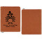 Happy Thanksgiving Cognac Leatherette Zipper Portfolios with Notepad - Single Sided - Apvl