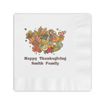 Happy Thanksgiving Coined Cocktail Napkins (Personalized)
