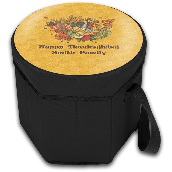Happy Thanksgiving Collapsible Personalized Cooler & Seat (Closed)