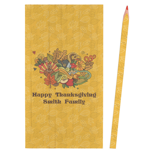 Happy Thanksgiving Colored Pencils - Front View