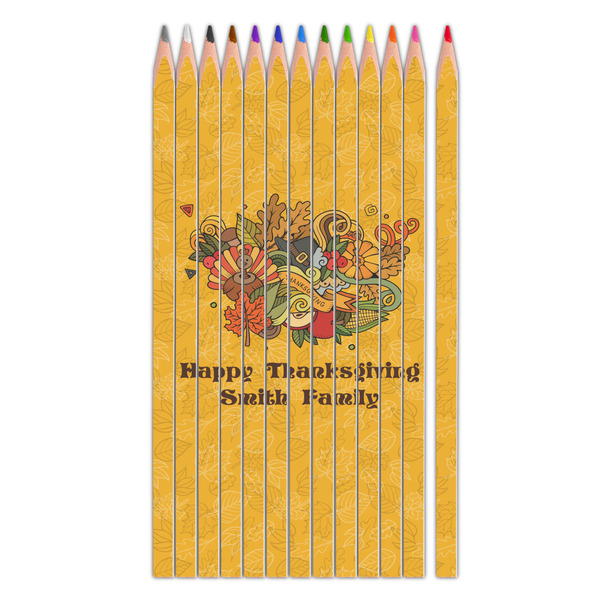 Custom Happy Thanksgiving Colored Pencils (Personalized)