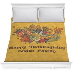 Happy Thanksgiving Comforter - Full / Queen (Personalized)