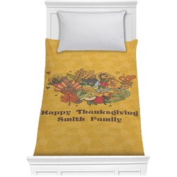 Happy Thanksgiving Comforter - Twin (Personalized)