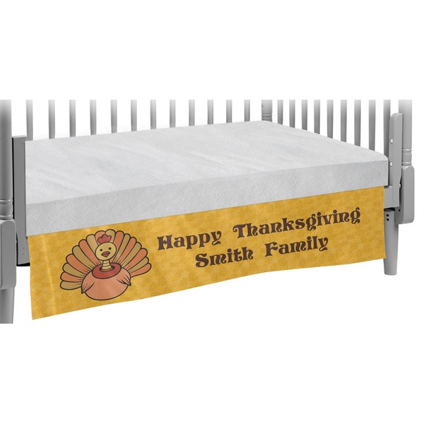 Custom Happy Thanksgiving Crib Skirt (Personalized)