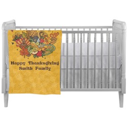 Happy Thanksgiving Crib Comforter / Quilt (Personalized)