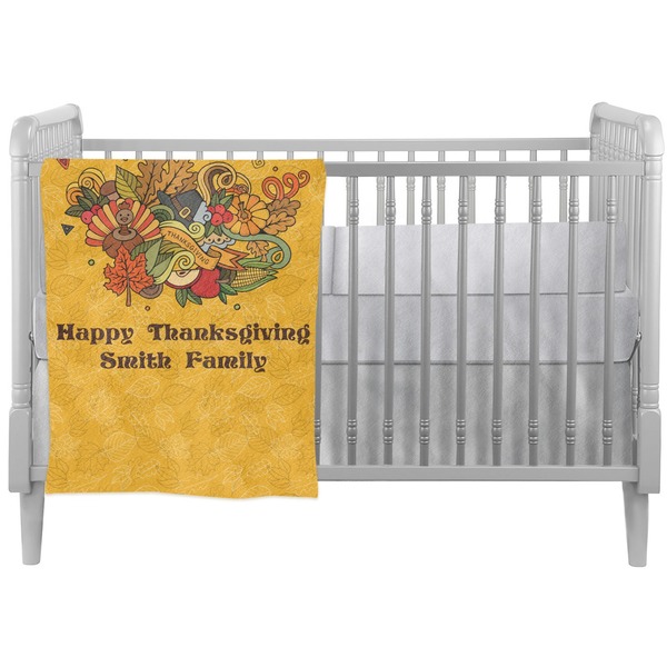 Custom Happy Thanksgiving Crib Comforter / Quilt (Personalized)