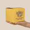 Happy Thanksgiving Cube Favor Gift Box - On Hand - Scale View