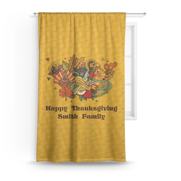 Custom Happy Thanksgiving Curtain - 50"x84" Panel (Personalized)