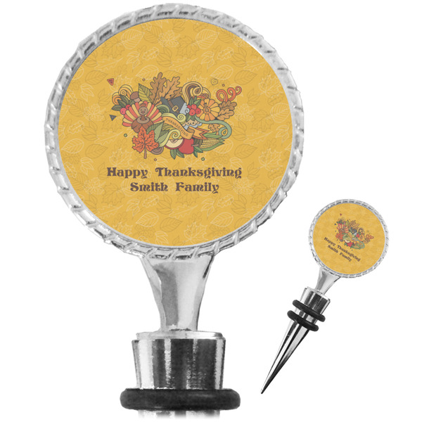 Custom Happy Thanksgiving Wine Bottle Stopper (Personalized)