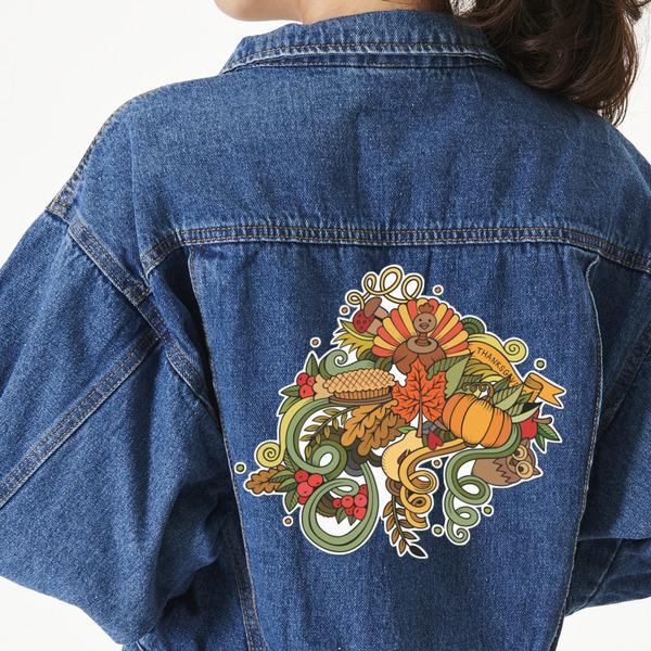 Custom Happy Thanksgiving Twill Iron On Patch - Custom Shape - 3XL