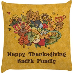 Happy Thanksgiving Decorative Pillow Case (Personalized)