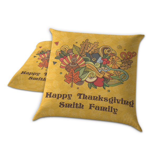 Happy Thanksgiving Decorative Pillow Case - TWO