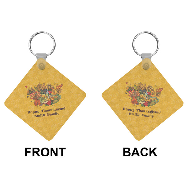Happy Thanksgiving Diamond Keychain (Front + Back)