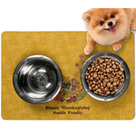 Happy Thanksgiving Dog Food Mat - Small w/ Name or Text