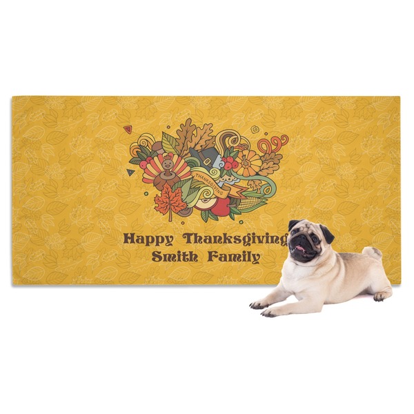 Custom Happy Thanksgiving Dog Towel (Personalized)