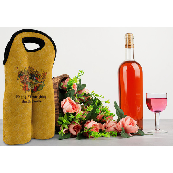 Happy Thanksgiving Double Wine Tote - LIFESTYLE (new)