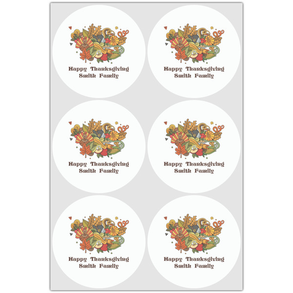 Happy Thanksgiving Drink Topper - XLarge - Set of 6