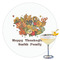 Happy Thanksgiving Printed Drink Topper - 3.5" (Personalized)