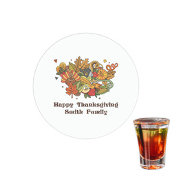 Happy Thanksgiving Printed Drink Topper - 1.5" (Personalized)