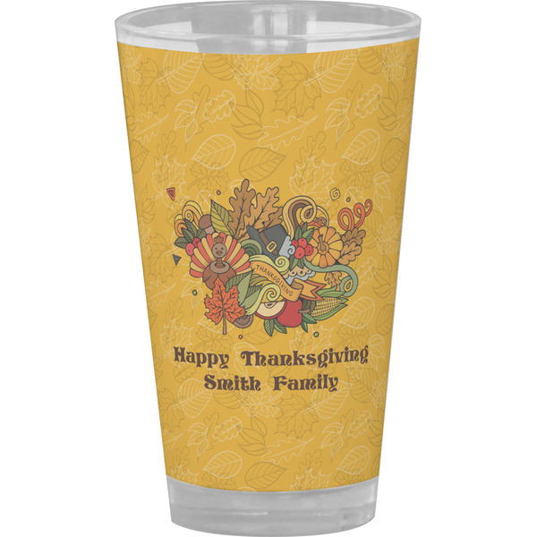 Custom Happy Thanksgiving Pint Glass - Full Color (Personalized)