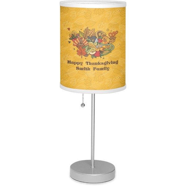 Custom Happy Thanksgiving Lamp with Drum Shade (Personalized)