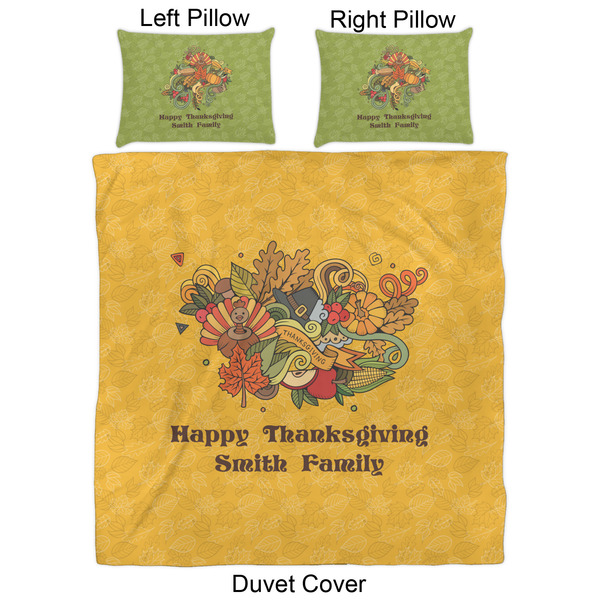 Happy Thanksgiving Duvet Cover Set - Queen - Approval