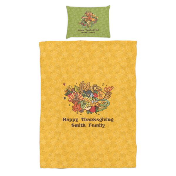 Happy Thanksgiving Duvet Cover Set - Twin - Alt Approval