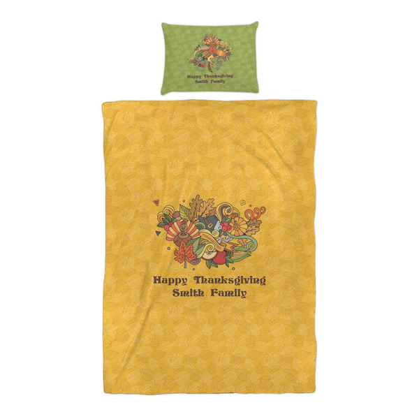 Happy Thanksgiving Duvet Cover Set - Twin XL - Alt Approval