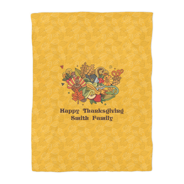 Happy Thanksgiving Duvet Cover - Twin - Front