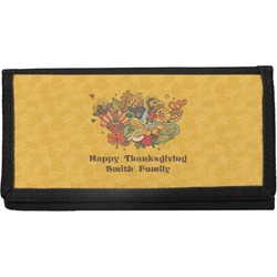 Happy Thanksgiving Canvas Checkbook Cover (Personalized)