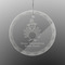 Happy Thanksgiving Engraved Glass Ornament - Round (Front)
