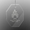 Happy Thanksgiving Engraved Glass Ornament - Octagon (Personalized)