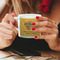 Happy Thanksgiving Espresso Cup - 6oz (Double Shot) LIFESTYLE (Woman hands cropped)