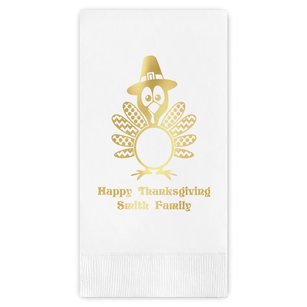 Custom Happy Thanksgiving Guest Napkins - Foil Stamped (Personalized)