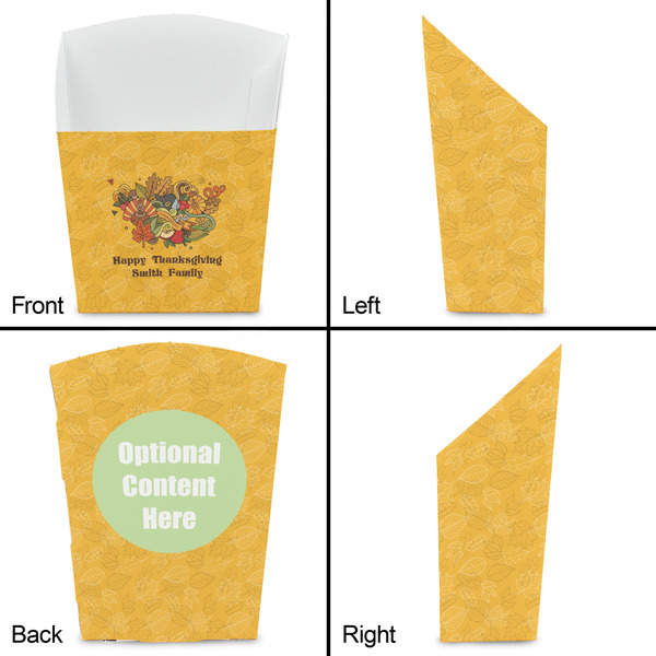 Happy Thanksgiving French Fry Favor Box - Front & Back View