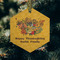 Happy Thanksgiving Frosted Glass Ornament - Hexagon (Lifestyle)