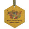 Happy Thanksgiving Frosted Glass Ornament - Hexagon