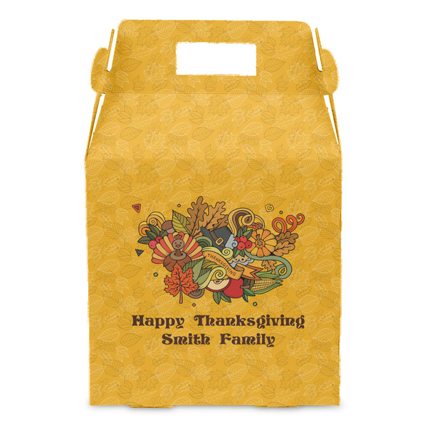 Happy Thanksgiving Gable Favor Box - Front