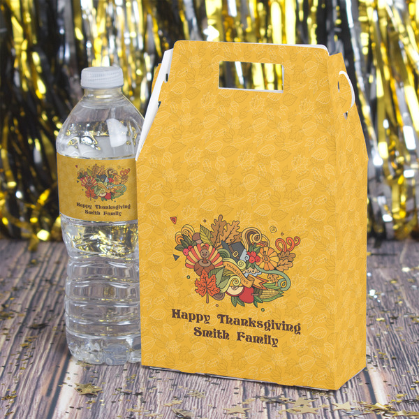 Happy Thanksgiving Gable Favor Box - In Context