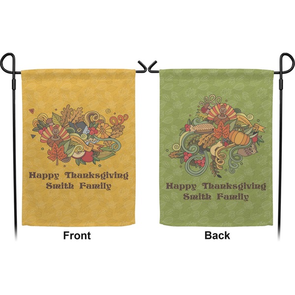 Happy Thanksgiving Garden Flag - Double Sided Front and Back