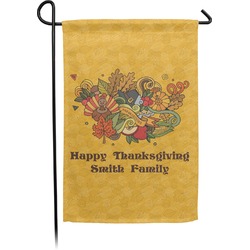 Happy Thanksgiving Small Garden Flag - Double Sided w/ Name or Text