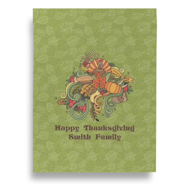 Happy Thanksgiving Garden Flags - Large - Double Sided - BACK