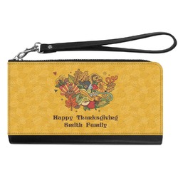 Happy Thanksgiving Genuine Leather Smartphone Wrist Wallet (Personalized)