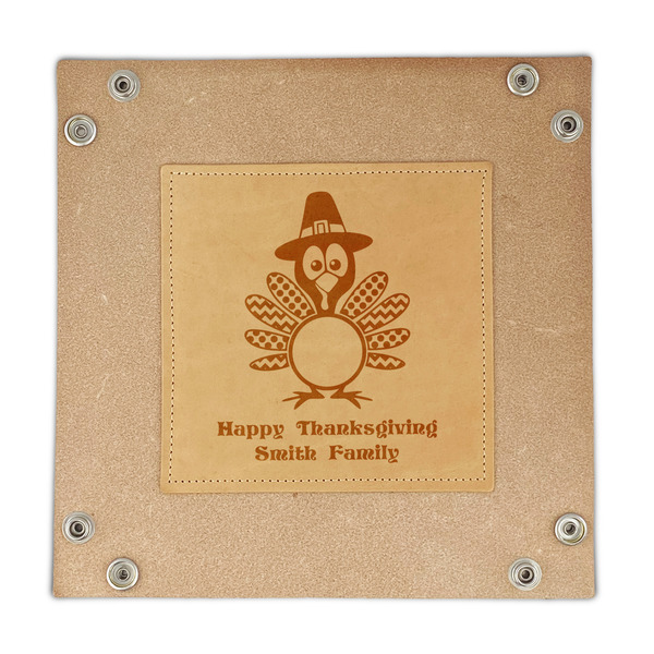 Happy Thanksgiving Genuine Leather Valet Trays - FRONT (flat)
