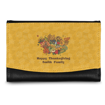 Happy Thanksgiving Genuine Leather Women's Wallet - Small (Personalized)