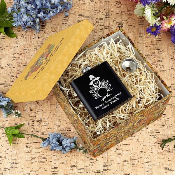 Happy Thanksgiving Gift Boxes with Lid - Canvas Wrapped - Large - In Context